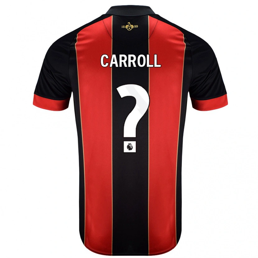 Danxen Hombre Camiseta Ryan Carroll #0 Rojo Negro 1ª Equipación 2024/25 La Camisa México