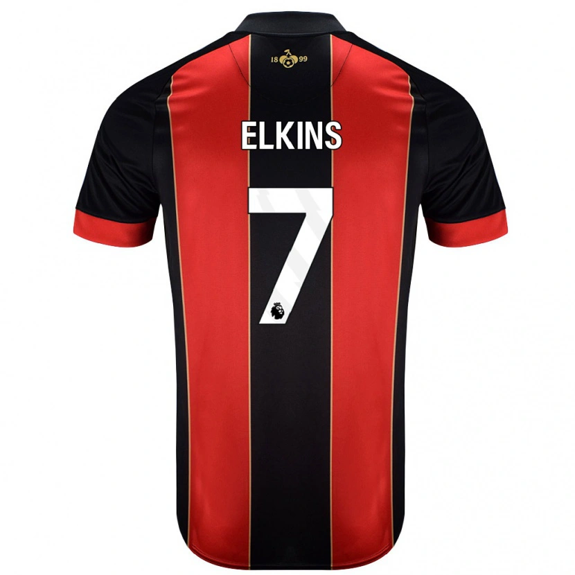 Danxen Hombre Camiseta Elle Elkins #7 Rojo Negro 1ª Equipación 2024/25 La Camisa México