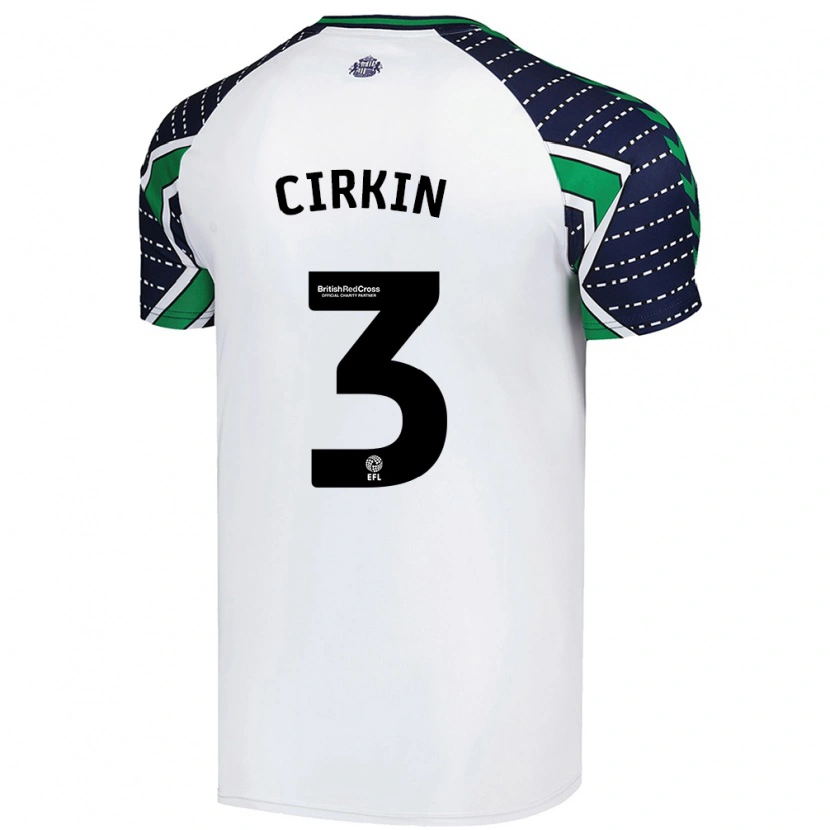 Danxen Hombre Camiseta Dennis Cirkin #3 Blanco 2ª Equipación 2024/25 La Camisa México