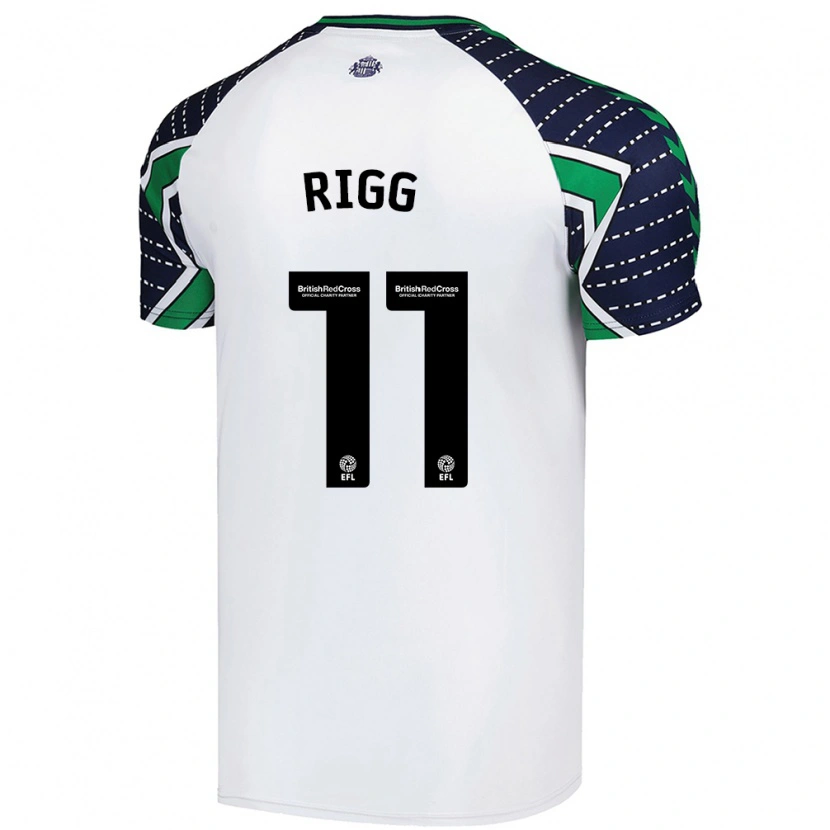 Danxen Hombre Camiseta Chris Rigg #11 Blanco 2ª Equipación 2024/25 La Camisa México