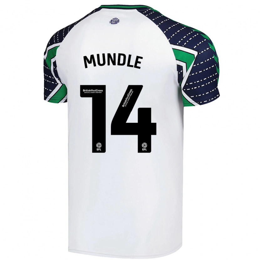 Danxen Hombre Camiseta Romaine Mundle #14 Blanco 2ª Equipación 2024/25 La Camisa México