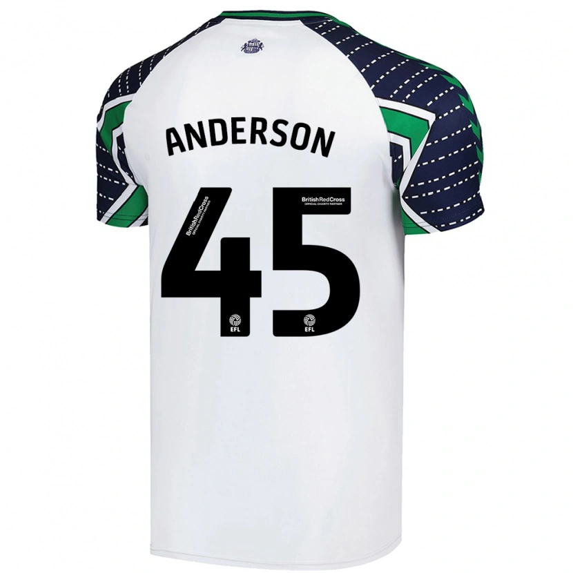 Danxen Hombre Camiseta Joe Anderson #45 Blanco 2ª Equipación 2024/25 La Camisa México