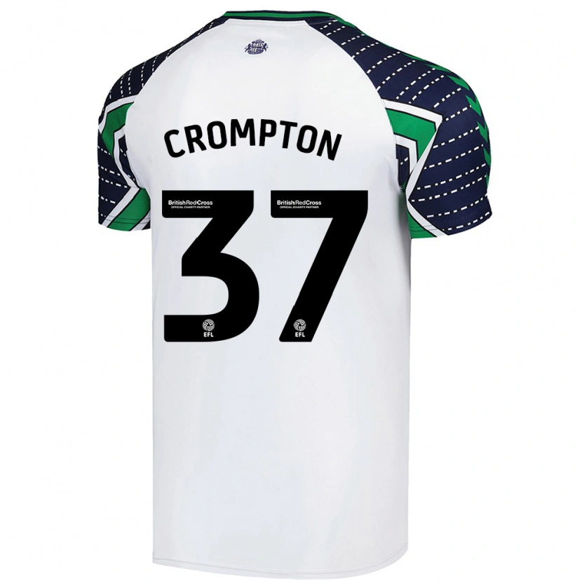 Danxen Hombre Camiseta Ben Crompton #37 Blanco 2ª Equipación 2024/25 La Camisa México