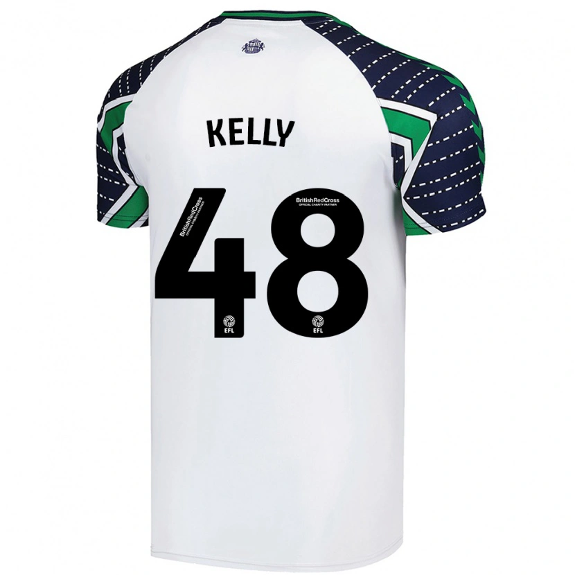 Danxen Hombre Camiseta Caden Kelly #48 Blanco 2ª Equipación 2024/25 La Camisa México