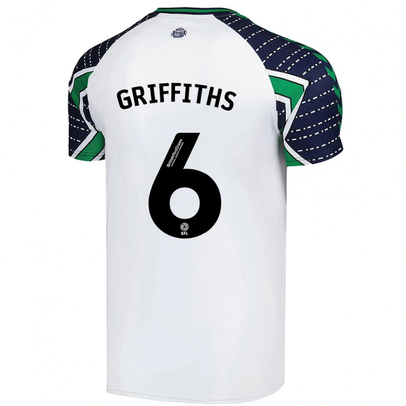 Danxen Hombre Camiseta Louise Griffiths #6 Blanco 2ª Equipación 2024/25 La Camisa México