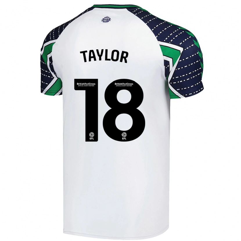 Danxen Hombre Camiseta Ellis Taylor #18 Blanco 2ª Equipación 2024/25 La Camisa México