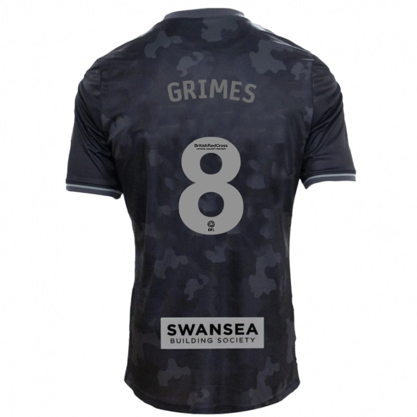Danxen Hombre Camiseta Matt Grimes #8 Negro 2ª Equipación 2024/25 La Camisa México