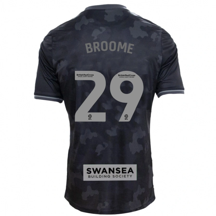 Danxen Hombre Camiseta Nathan Broome #29 Negro 2ª Equipación 2024/25 La Camisa México