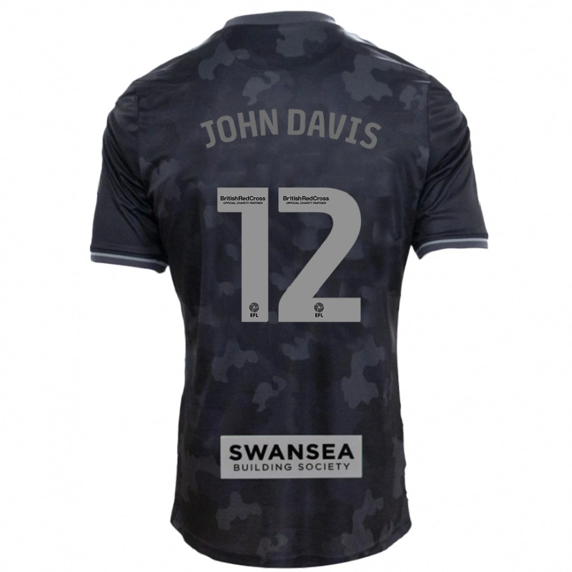 Danxen Hombre Camiseta Stacey John-Davis #12 Negro 2ª Equipación 2024/25 La Camisa México