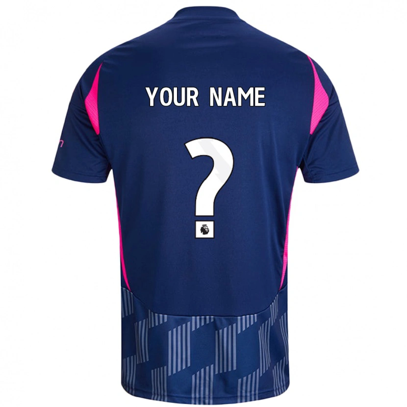 Danxen Hombre Camiseta Su Nombre #0 Azul Real Rosa 2ª Equipación 2024/25 La Camisa México