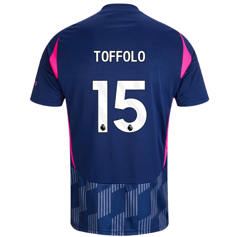 Danxen Hombre Camiseta Harry Toffolo #15 Azul Real Rosa 2ª Equipación 2024/25 La Camisa México