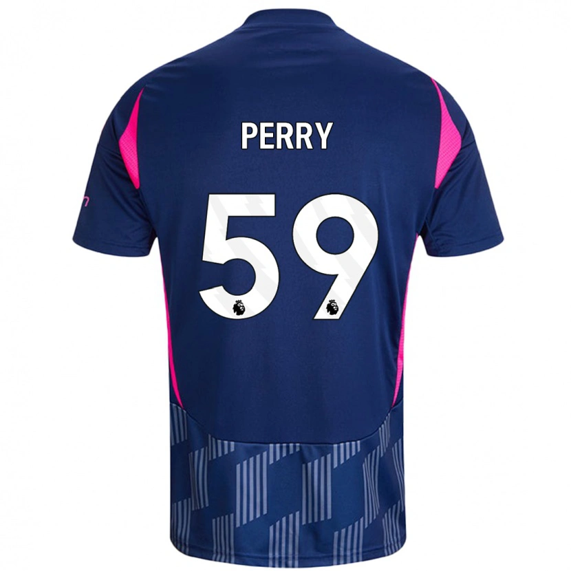 Danxen Hombre Camiseta Ben Perry #59 Azul Real Rosa 2ª Equipación 2024/25 La Camisa México