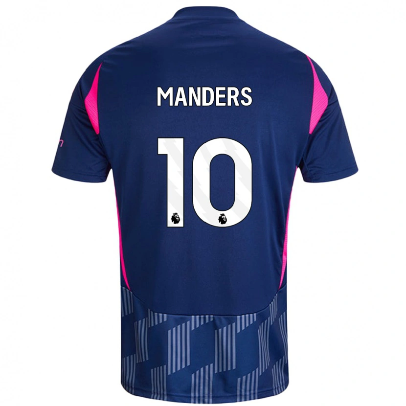 Danxen Hombre Camiseta Holly Manders #10 Azul Real Rosa 2ª Equipación 2024/25 La Camisa México
