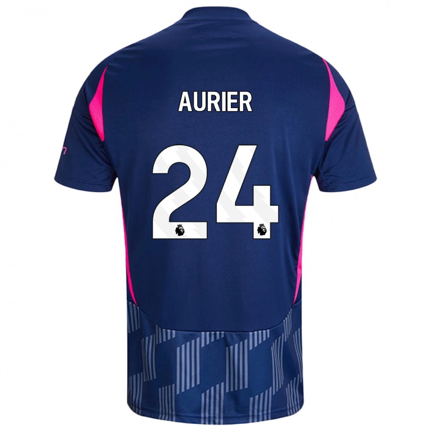 Danxen Hombre Camiseta Serge Aurier #24 Azul Real Rosa 2ª Equipación 2024/25 La Camisa México