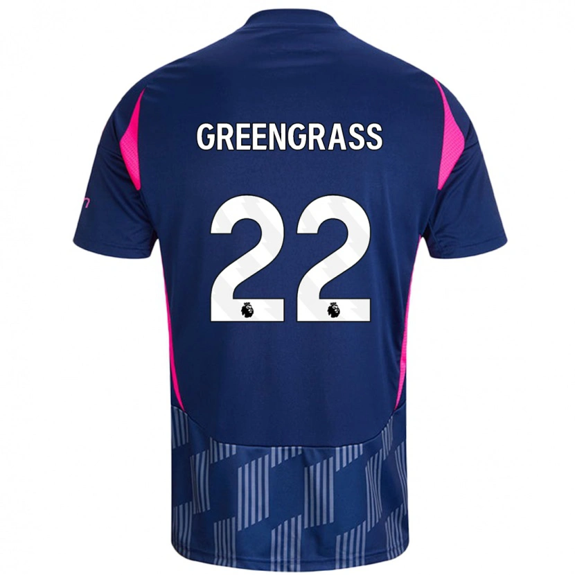 Danxen Hombre Camiseta Charlotte Greengrass #22 Azul Real Rosa 2ª Equipación 2024/25 La Camisa México