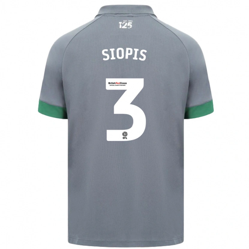 Danxen Hombre Camiseta Manolis Siopis #3 Gris Oscuro 2ª Equipación 2024/25 La Camisa México
