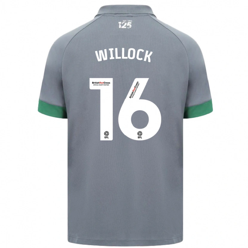 Danxen Hombre Camiseta Chris Willock #16 Gris Oscuro 2ª Equipación 2024/25 La Camisa México