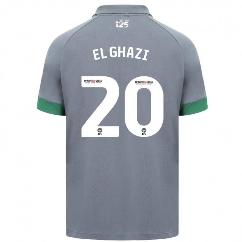 Danxen Hombre Camiseta Anwar El Ghazi #20 Gris Oscuro 2ª Equipación 2024/25 La Camisa México