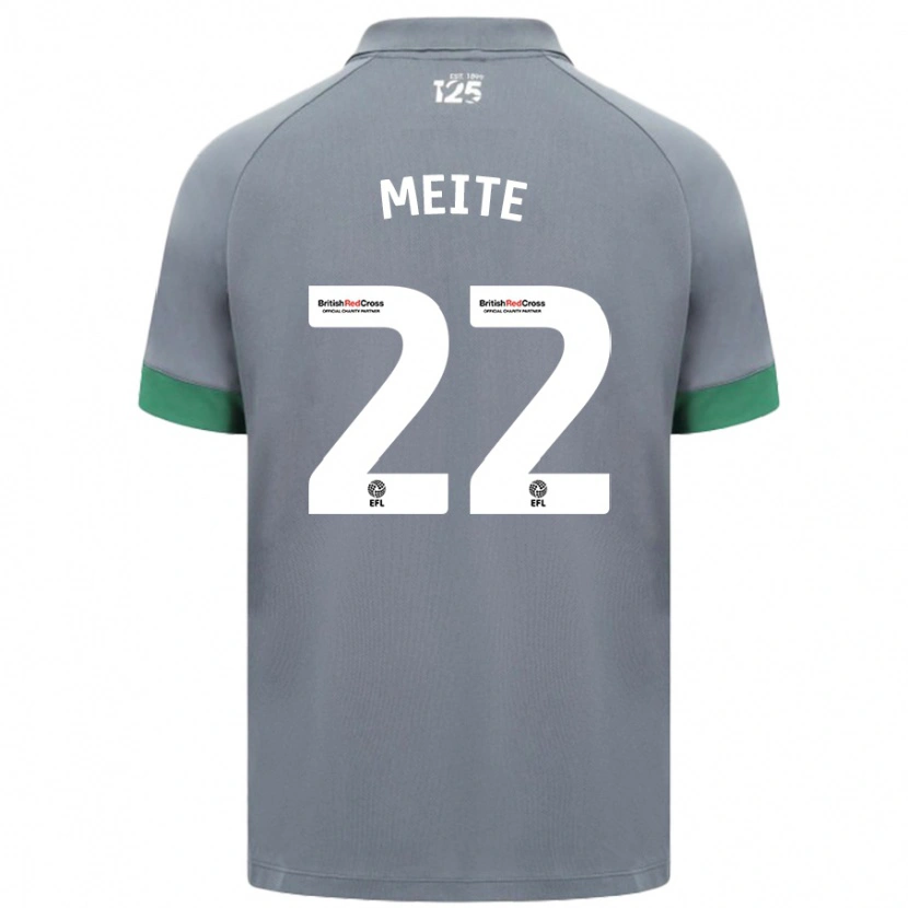 Danxen Hombre Camiseta Yakou Méïté #22 Gris Oscuro 2ª Equipación 2024/25 La Camisa México