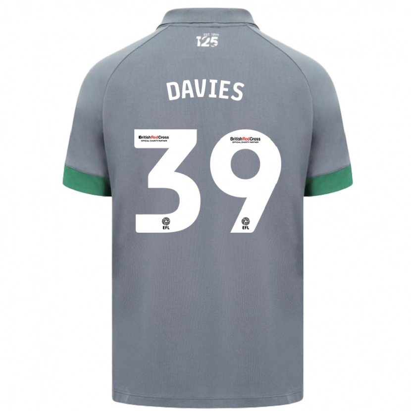 Danxen Hombre Camiseta Isaak Davies #39 Gris Oscuro 2ª Equipación 2024/25 La Camisa México