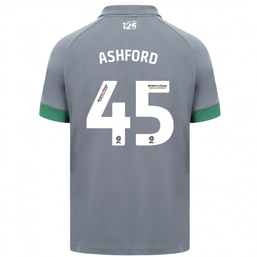 Danxen Hombre Camiseta Cian Ashford #45 Gris Oscuro 2ª Equipación 2024/25 La Camisa México