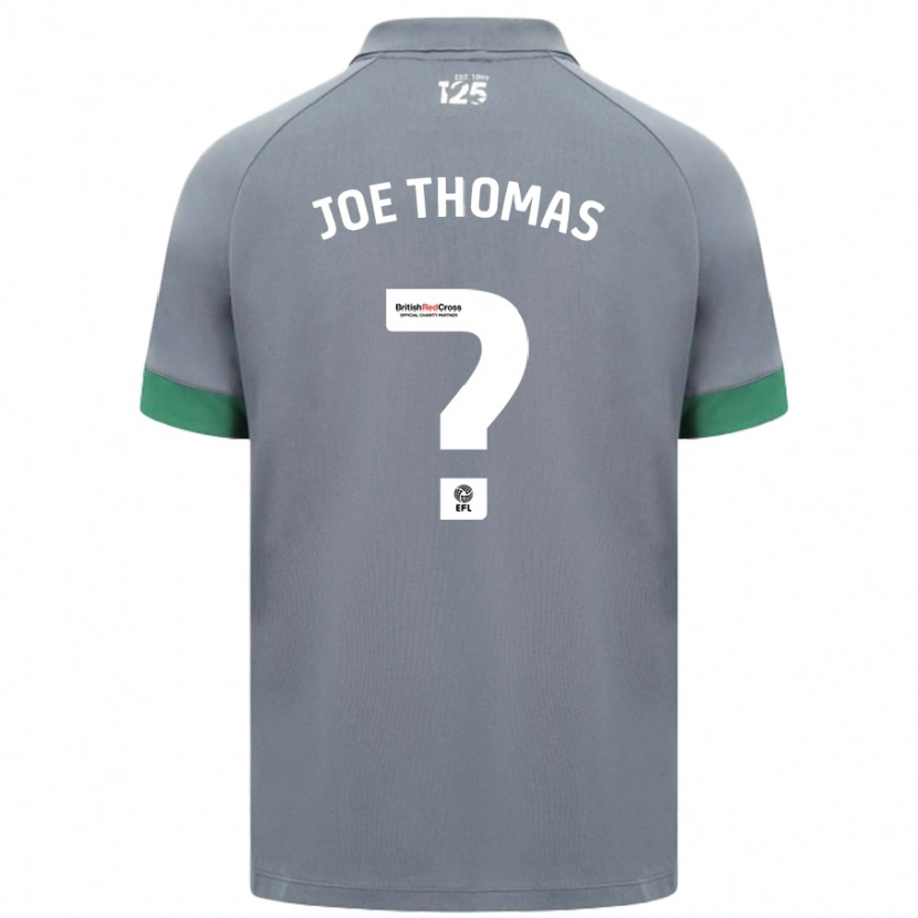 Danxen Hombre Camiseta Joe Thomas #0 Gris Oscuro 2ª Equipación 2024/25 La Camisa México