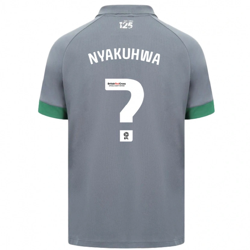Danxen Hombre Camiseta Tanatswa Nyakuhwa #0 Gris Oscuro 2ª Equipación 2024/25 La Camisa México