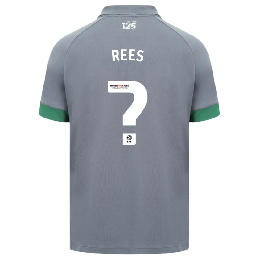 Danxen Hombre Camiseta Osian Rees #0 Gris Oscuro 2ª Equipación 2024/25 La Camisa México