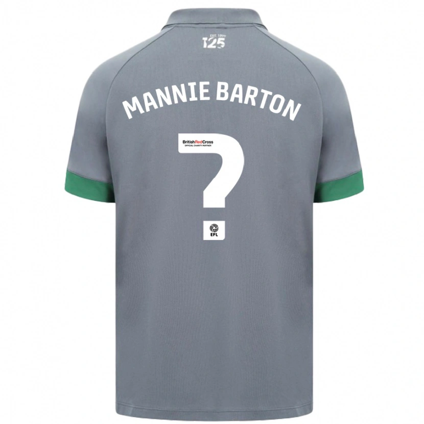Danxen Hombre Camiseta Mannie Barton #0 Gris Oscuro 2ª Equipación 2024/25 La Camisa México