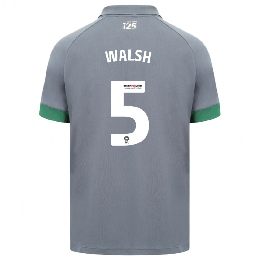 Danxen Hombre Camiseta Siobhan Walsh #5 Gris Oscuro 2ª Equipación 2024/25 La Camisa México