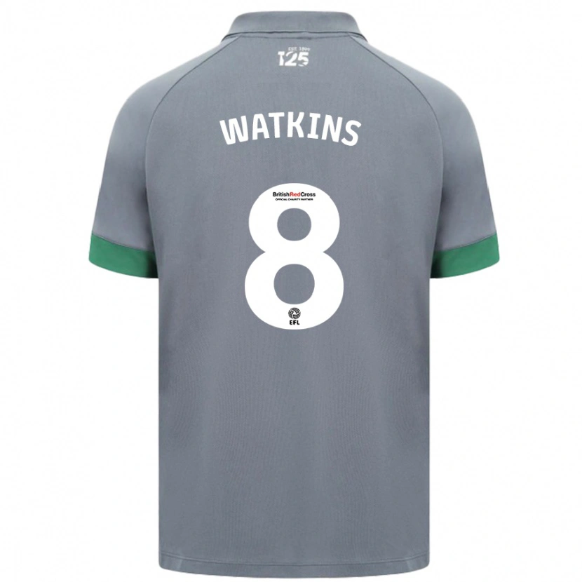 Danxen Hombre Camiseta Seren Watkins #8 Gris Oscuro 2ª Equipación 2024/25 La Camisa México
