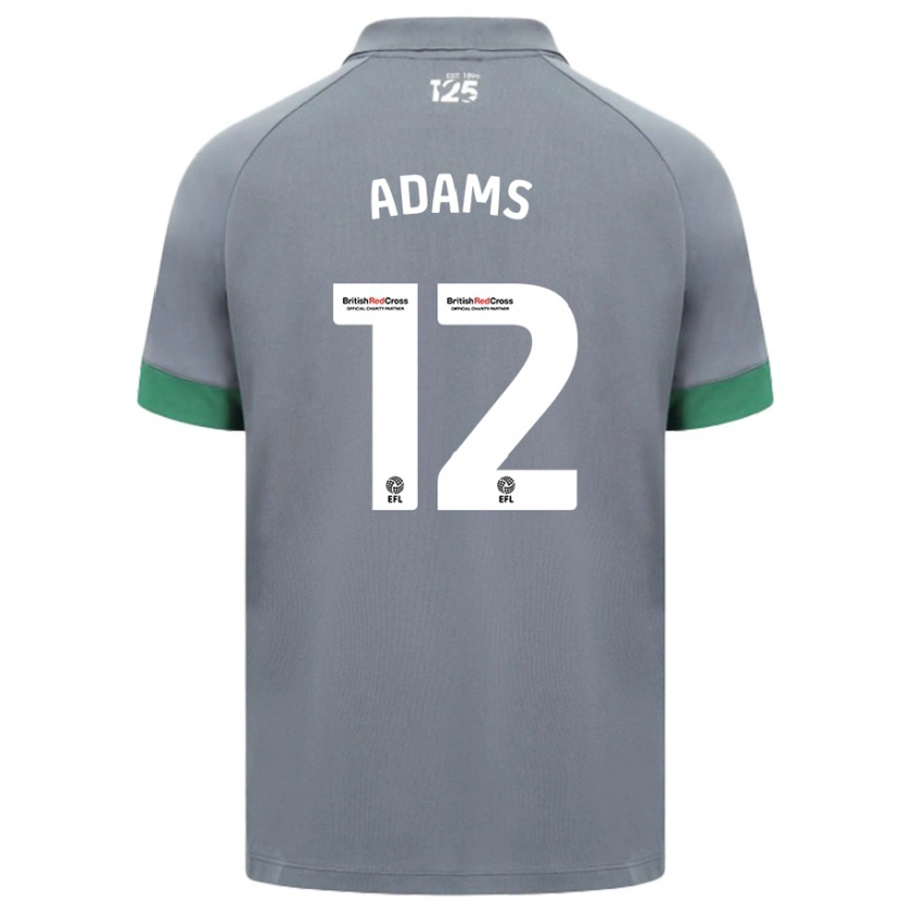 Danxen Hombre Camiseta Kelly Adams #12 Gris Oscuro 2ª Equipación 2024/25 La Camisa México