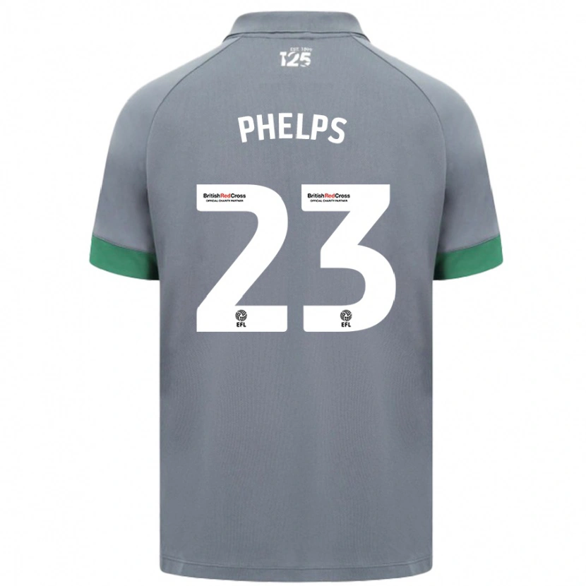 Danxen Hombre Camiseta Anna Phelps #23 Gris Oscuro 2ª Equipación 2024/25 La Camisa México