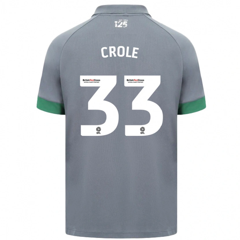 Danxen Hombre Camiseta James Crole #33 Gris Oscuro 2ª Equipación 2024/25 La Camisa México