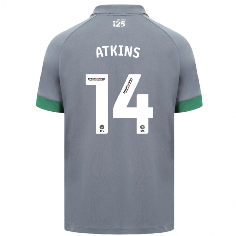 Danxen Hombre Camiseta Zoe Atkins #14 Gris Oscuro 2ª Equipación 2024/25 La Camisa México