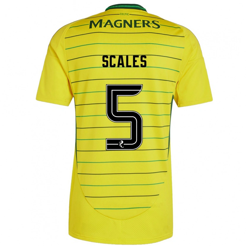 Danxen Hombre Camiseta Liam Scales #5 Amarillo 2ª Equipación 2024/25 La Camisa México