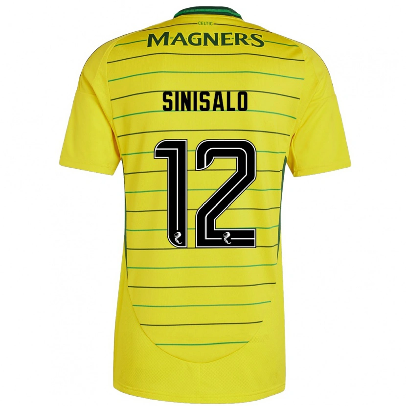 Danxen Hombre Camiseta Viljami Sinisalo #12 Amarillo 2ª Equipación 2024/25 La Camisa México