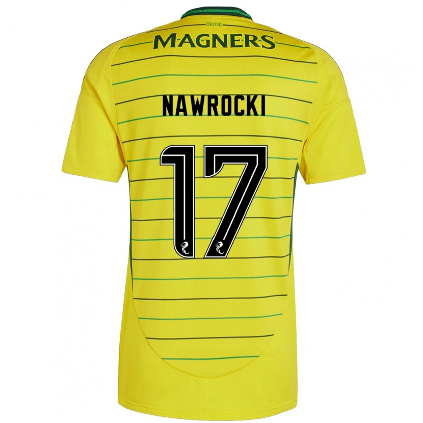 Danxen Hombre Camiseta Maik Nawrocki #17 Amarillo 2ª Equipación 2024/25 La Camisa México