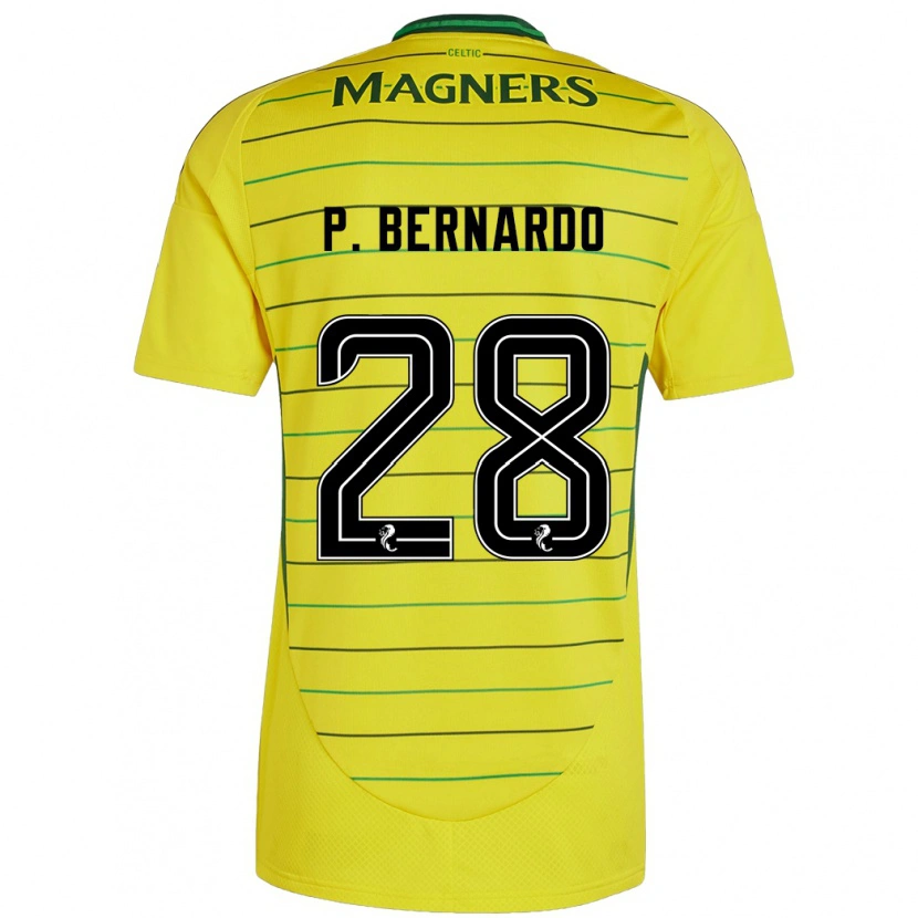 Danxen Hombre Camiseta Paulo Bernardo #28 Amarillo 2ª Equipación 2024/25 La Camisa México