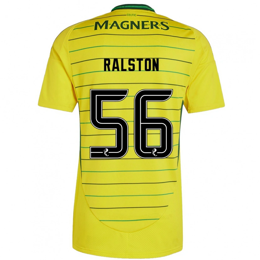 Danxen Hombre Camiseta Anthony Ralston #56 Amarillo 2ª Equipación 2024/25 La Camisa México
