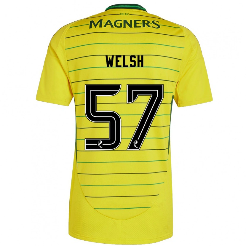 Danxen Hombre Camiseta Stephen Welsh #57 Amarillo 2ª Equipación 2024/25 La Camisa México