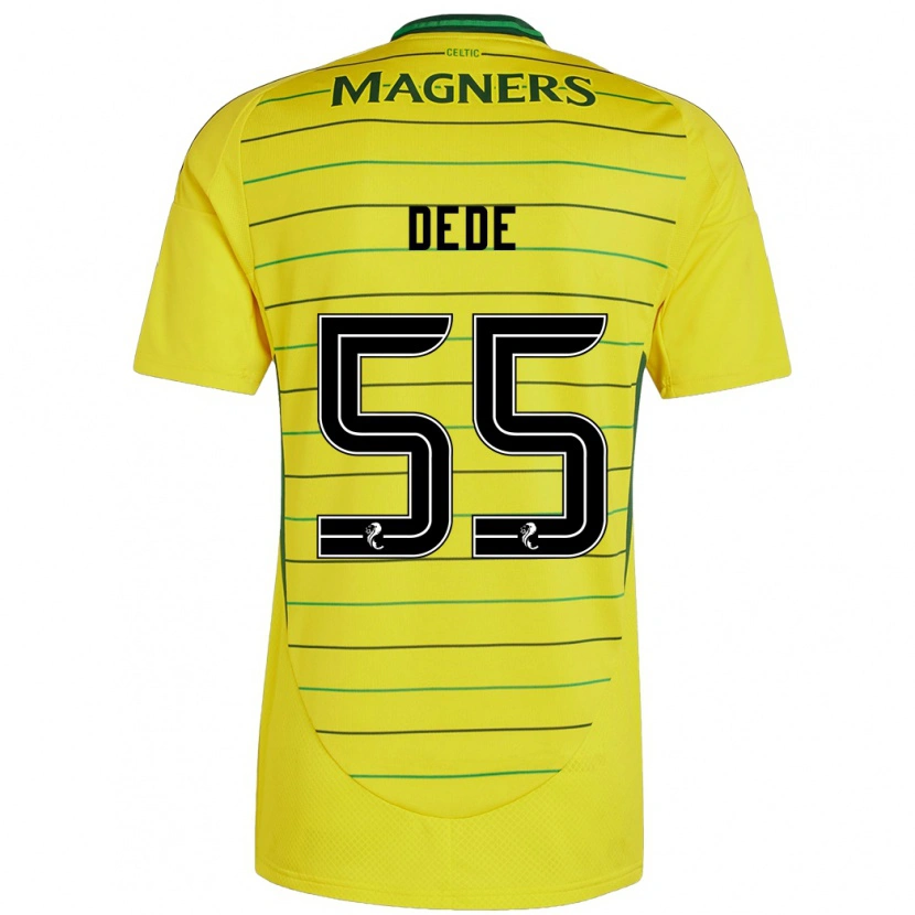 Danxen Hombre Camiseta Josh Dede #55 Amarillo 2ª Equipación 2024/25 La Camisa México