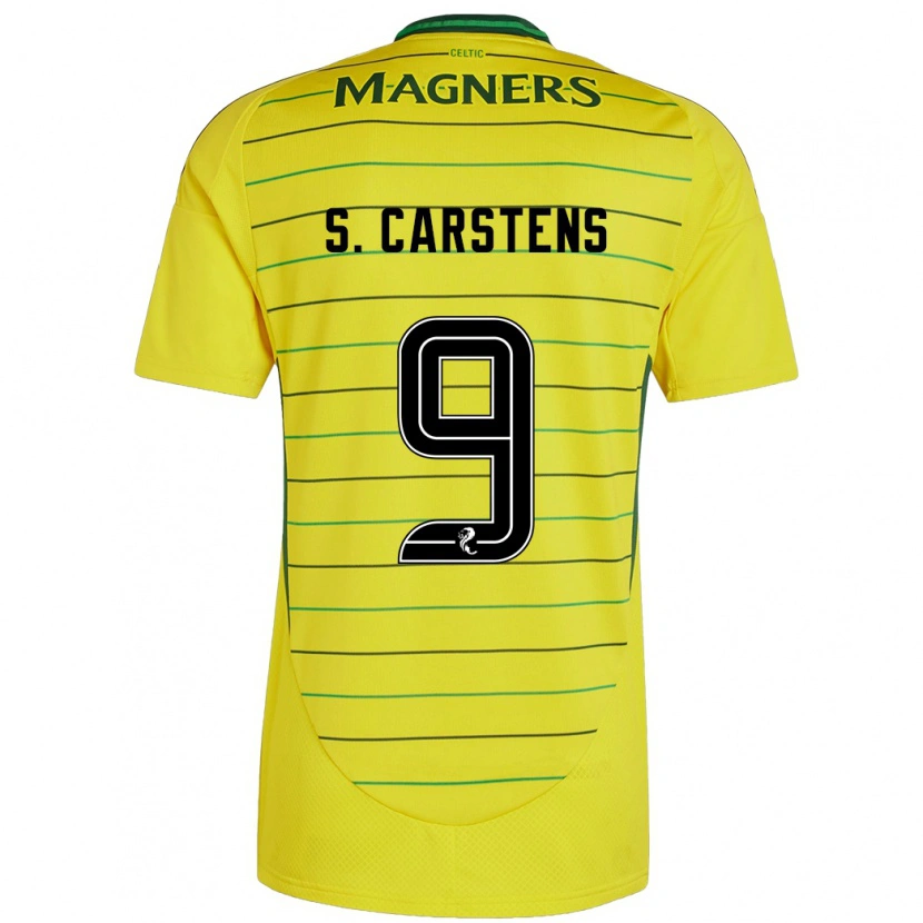 Danxen Hombre Camiseta Signe Carstens #9 Amarillo 2ª Equipación 2024/25 La Camisa México