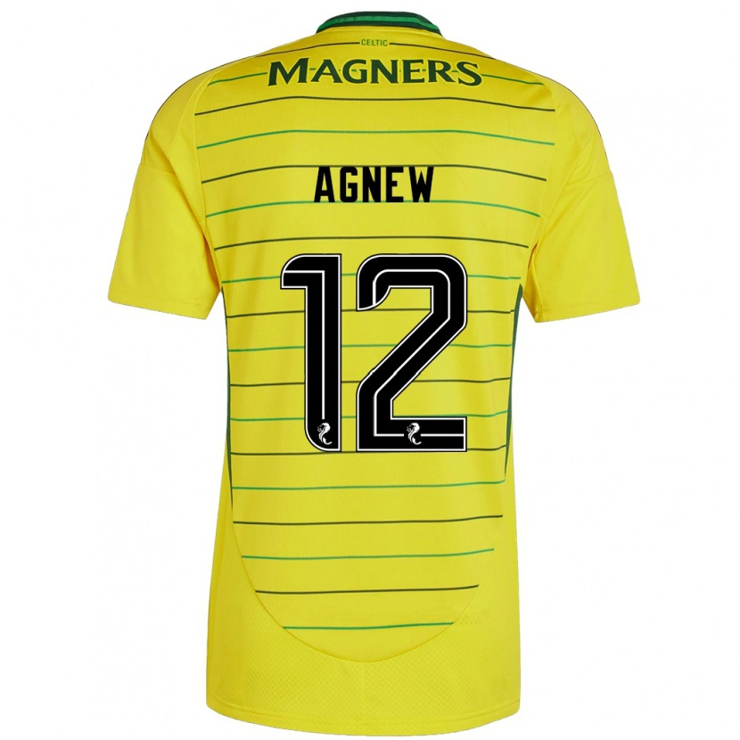 Danxen Hombre Camiseta Murphy Agnew #12 Amarillo 2ª Equipación 2024/25 La Camisa México