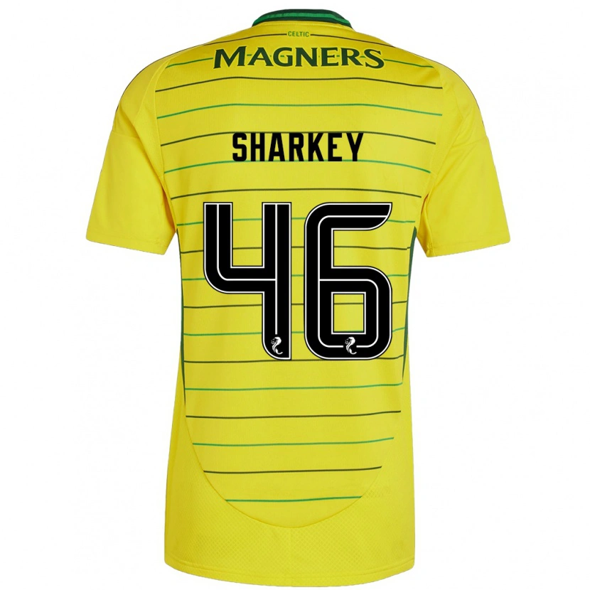 Danxen Hombre Camiseta Amy Sharkey #46 Amarillo 2ª Equipación 2024/25 La Camisa México