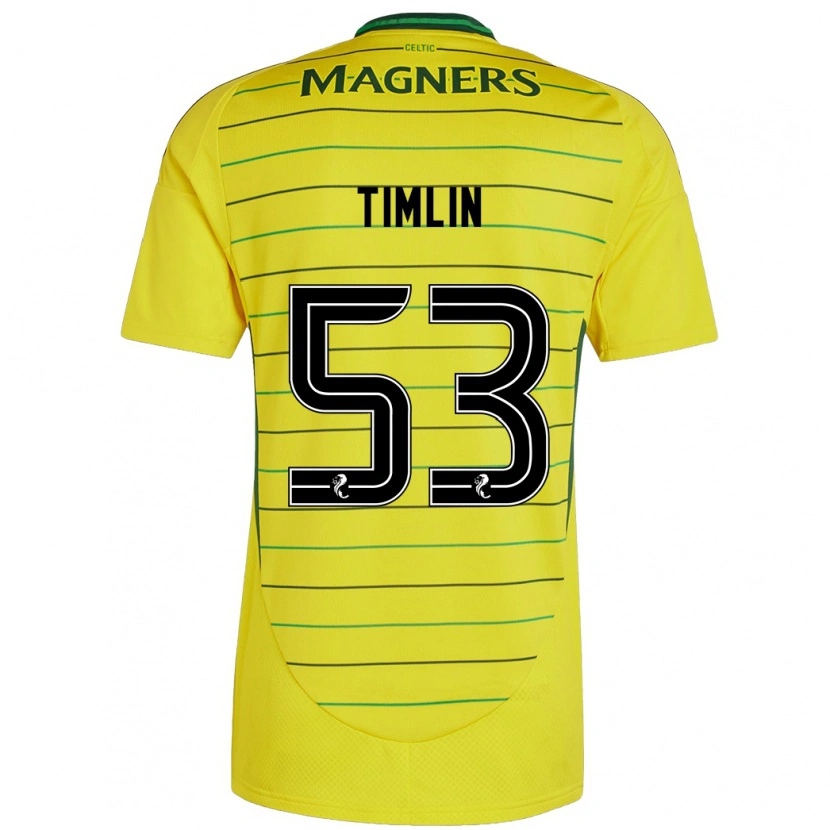 Danxen Hombre Camiseta Sophie Timlin #53 Amarillo 2ª Equipación 2024/25 La Camisa México