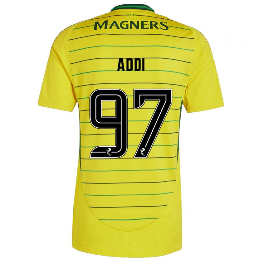 Danxen Hombre Camiseta Imane Addi #97 Amarillo 2ª Equipación 2024/25 La Camisa México