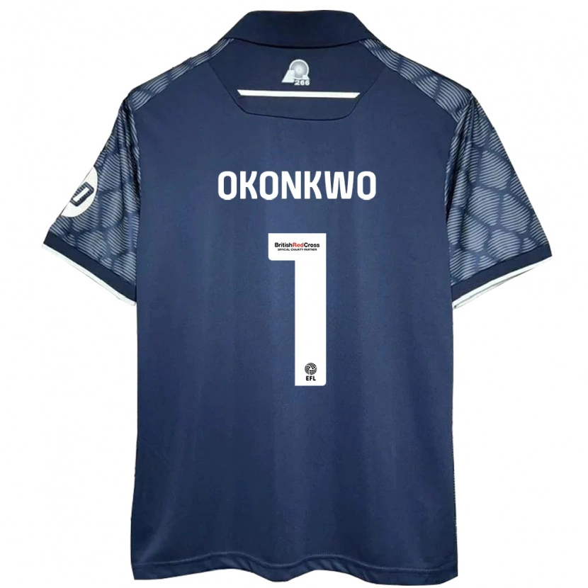 Danxen Hombre Camiseta Arthur Okonkwo #1 Negro 2ª Equipación 2024/25 La Camisa México