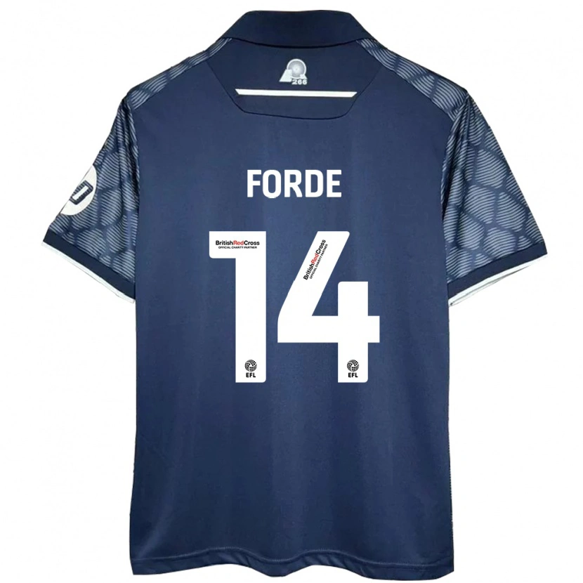 Danxen Hombre Camiseta Anthony Forde #14 Negro 2ª Equipación 2024/25 La Camisa México