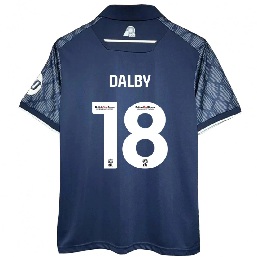 Danxen Hombre Camiseta Sam Dalby #18 Negro 2ª Equipación 2024/25 La Camisa México